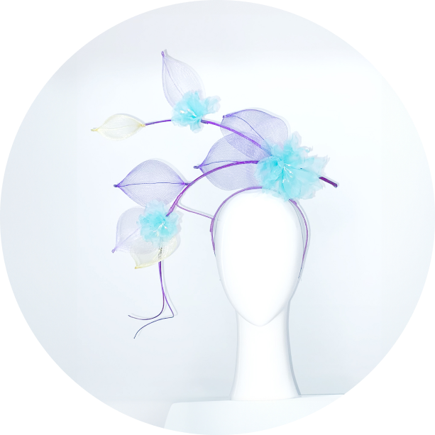 Lavender And Blue Headpiece Lavender And Blue Headpiece